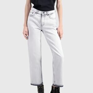 The Kooples Black Bleached Straight Leg Jeans Size EU 34